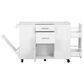 HOMLUX 51" Kitchen Island with Tilt Trash Can Cabinet in White, , large