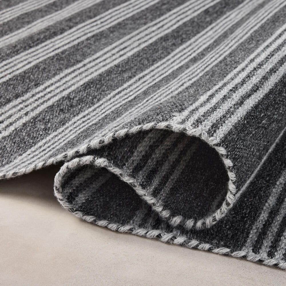 Magnolia Home Charlie Charcoal and Grey 2&#39;6&quot; x 7&#39;6&quot; Indoor/Outdoor Runner, , large