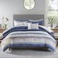 Hampton Park Marina 8-Piece Full/Queen Printed Seersucker Comforter and Quilt Set in Blue, , large
