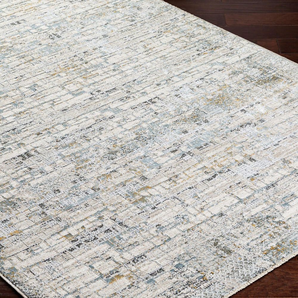 Surya Dresden Taupe, Off-White, Light Gray, Deep Teal, Dusty Sage, Ink Blue and Mustard 10&#39; x 13&#39;11&quot; Area Rug, , large