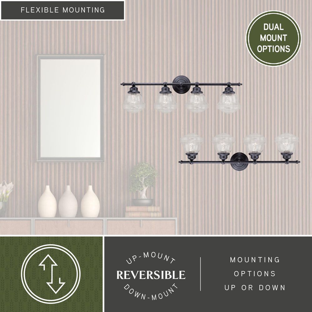 Vaxcel Huntley 4-Light Bathroom Vanity in Oil Rubbed Bronze, , large