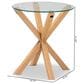 Baxton Studio Lida End Table in Clear/Natural, , large
