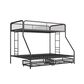 DHP Jaxon Twin over Full Bunk Bed with 2 Storage Drawers in Black, , large