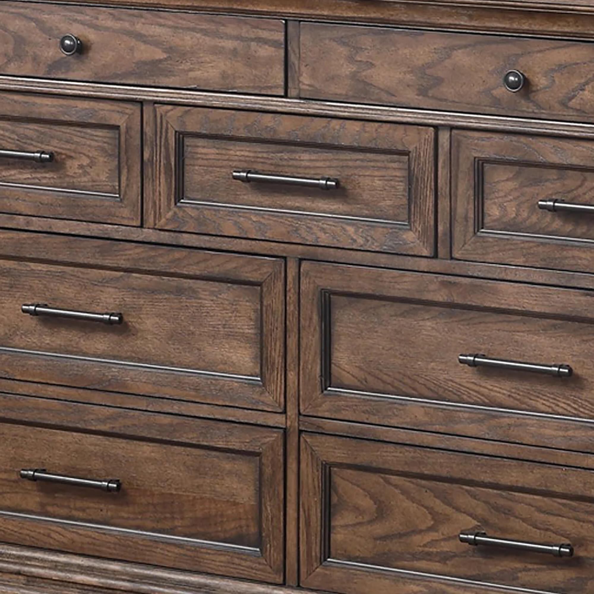 New Heritage Mar Vista 4 Piece Queen Bedroom Set in Brushed Walnut