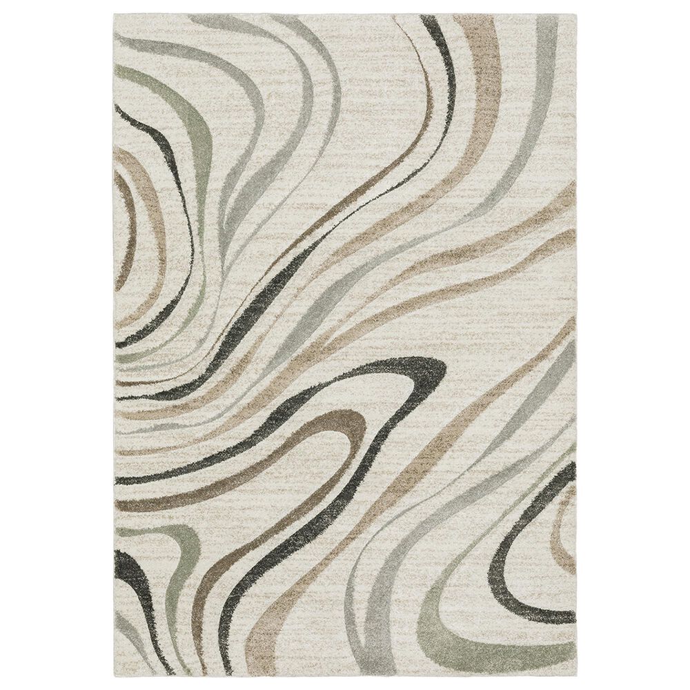 Oriental Weavers Cambria Swirls 3"3" x 5" Beige Area Rug, , large