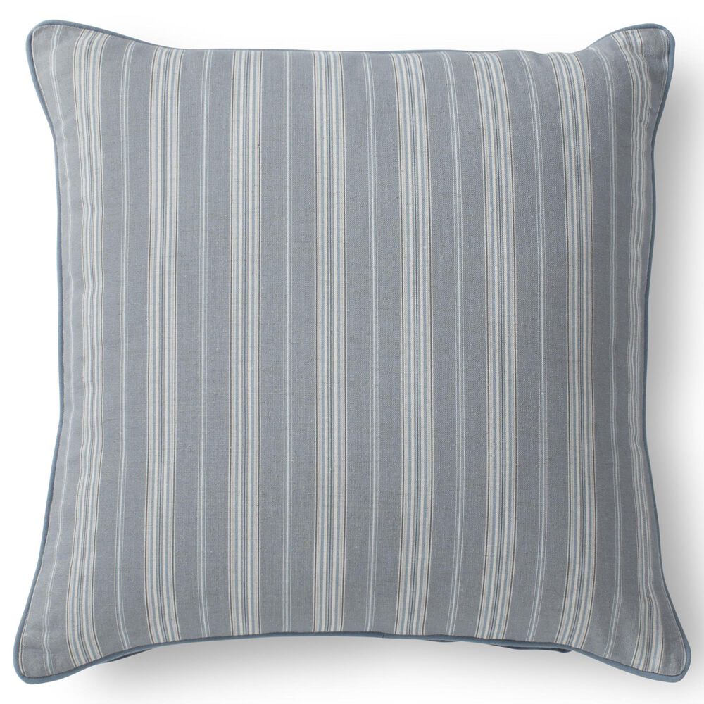 K & K Interiors 20" Striped Throw Pillow in Blue, , large