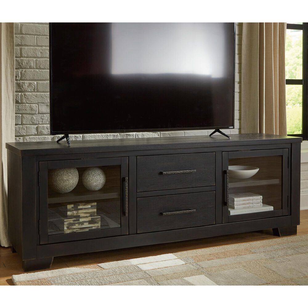 Ashley Galliden 80" TV Stand in Black, , large