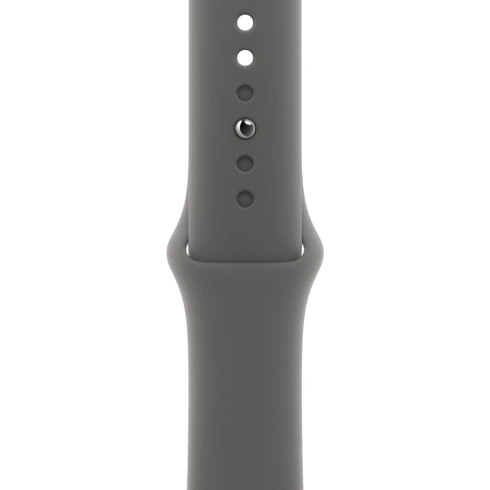 Apple Watch Series 11 (GPS+Cellular) 42mm Titanium Case with Stone Gray Sport Band - S/M in Natural and 2-Year AppleCare+, , large