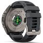 Garmin fenix 9 Pro inReach Smartwatch 51mm Titanium with Graphite and Black Silicone Band, , large