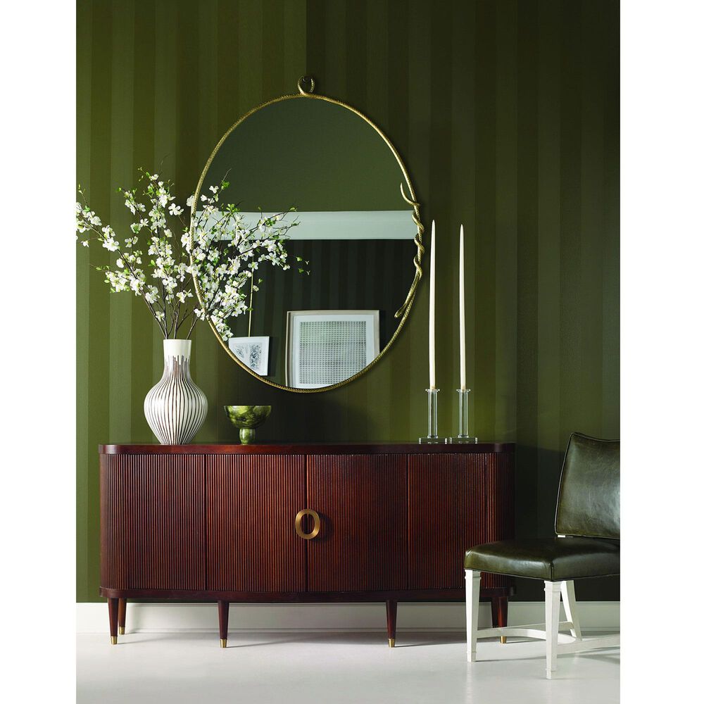 Century Eve Mirror in Antique Brass, , large