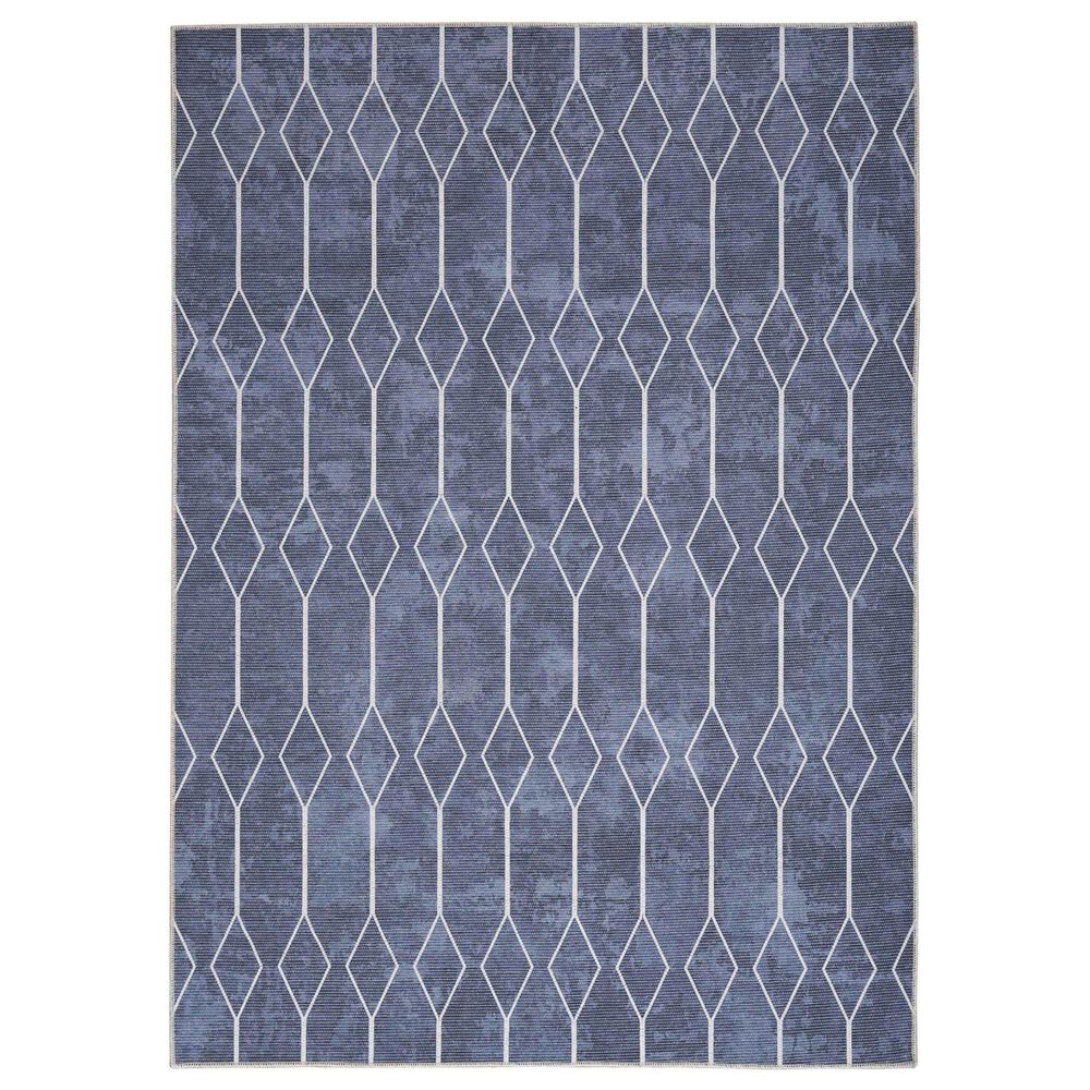 Nourison Machine Washable Series 1 6" x 9" Navy Area Rug, , large