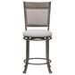 Linon Home Decor Franklin Swivel Counter Stool in Pewter, , large