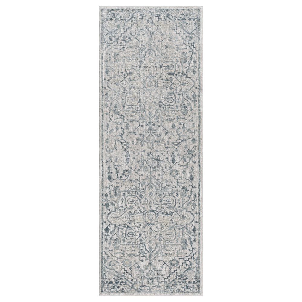 Surya Brunswick 2"7" x 10" Sage, Beige, Blue and Khaki Runner, , large