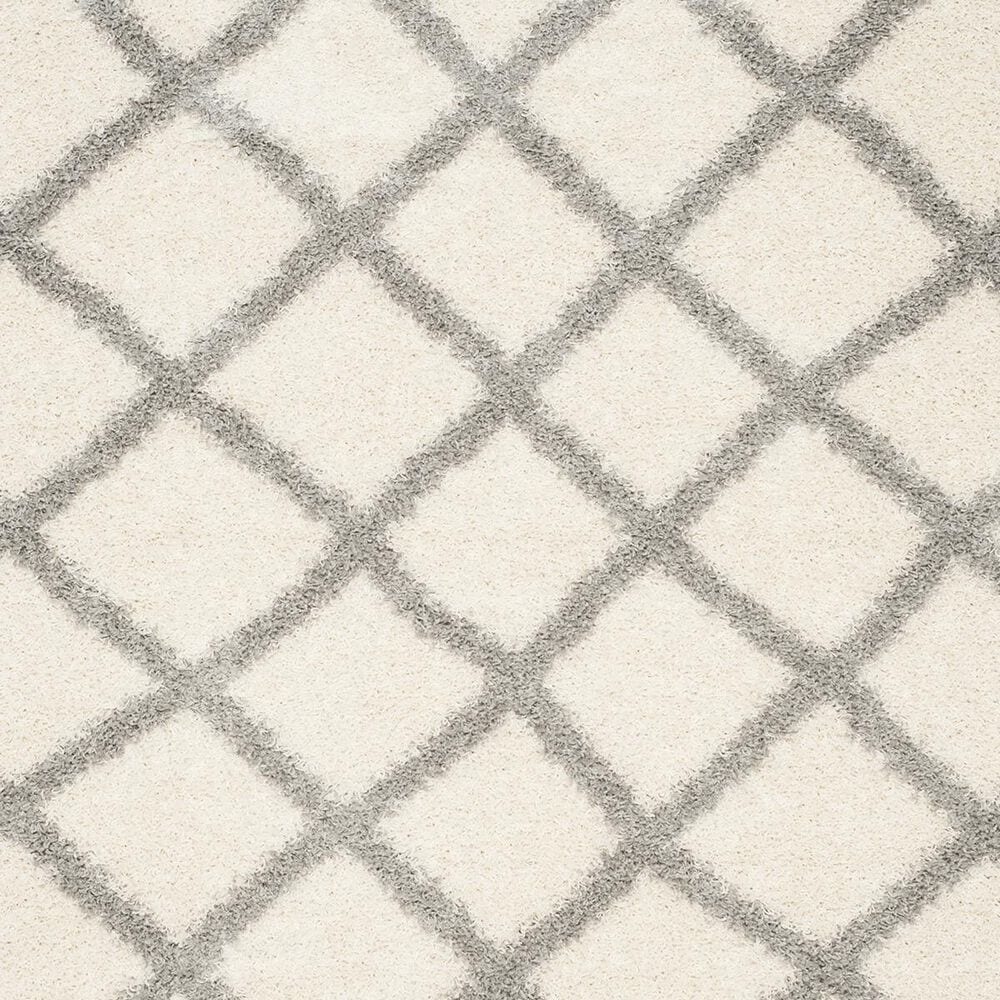 Safavieh Dallas Shag SGD258F-214 2&#39;3&quot; x 14&#39; Ivory/Grey Runner, , large