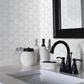 Shaw Geoscape Hexagon Bone 11.22" x 10.43" Ceramic Mosaic Sheet, , large