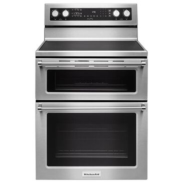 KitchenAid 30" Freestanding Double Oven Electric Range in Stainless Steel, , large