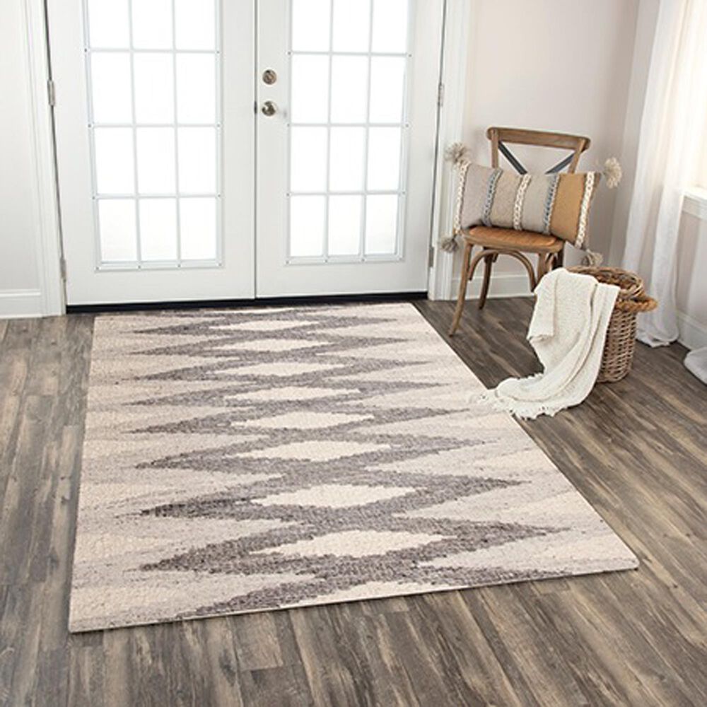 RIZZY Nova 9&#39; x 12&#39; Silver and Gray Area Rug, , large