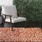 Central Oriental Terrace Tropic Allover Coral 7"10" x 9"10" Tangerine Area Rug, , large