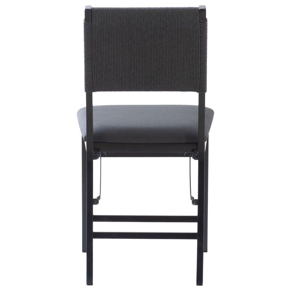 Linon Home Decor Norway Folding Chair in Black, , large