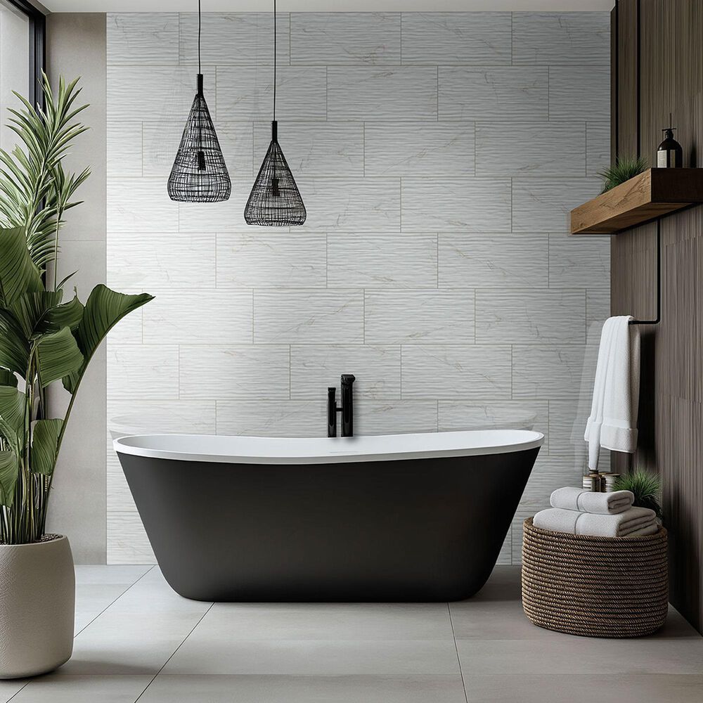 MS International Dymo Calacatta Stripe White 12&quot; x 24&quot; Ceramic Tile, , large