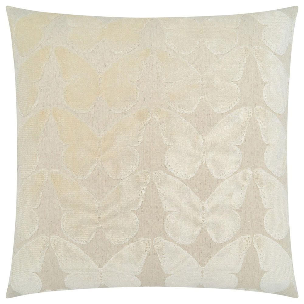D.V. KAP Home Flutterby 24" Square Throw Pillow in Ivory, , large