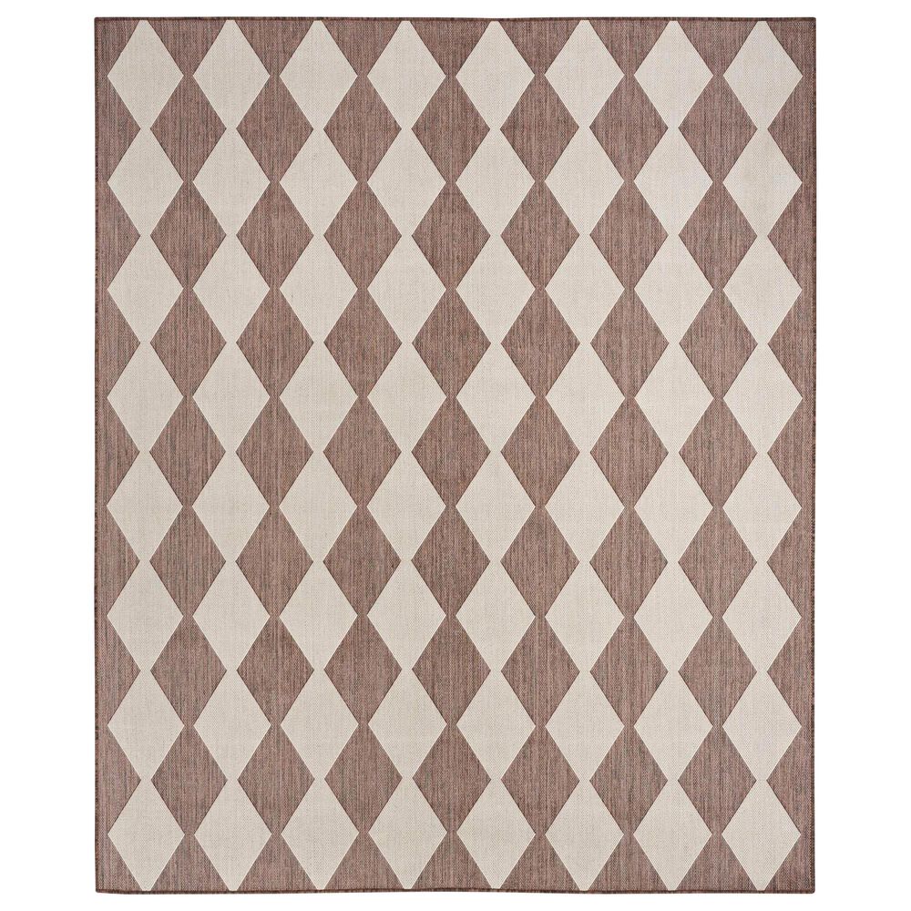 Nourison Positano Geometric Natural 6&#39; x 9&#39; Indoor/Outdoor Area Rug, , large