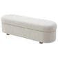Urban Home Kiki Upholstered Hinged Storage Bench in Cotton Ball, , large