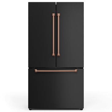 Thor Kitchen Gordon Ramsay 20.3 Cu. Ft. Counter Depth French Door Refrigerator with Rose Gold Handle Kit in Black, , large