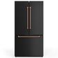 THOR KITCHEN Gordon Ramsay 20.3 Cu. Ft. Counter Depth French Door Refrigerator with Rose Gold Handle Kit in Black, , large
