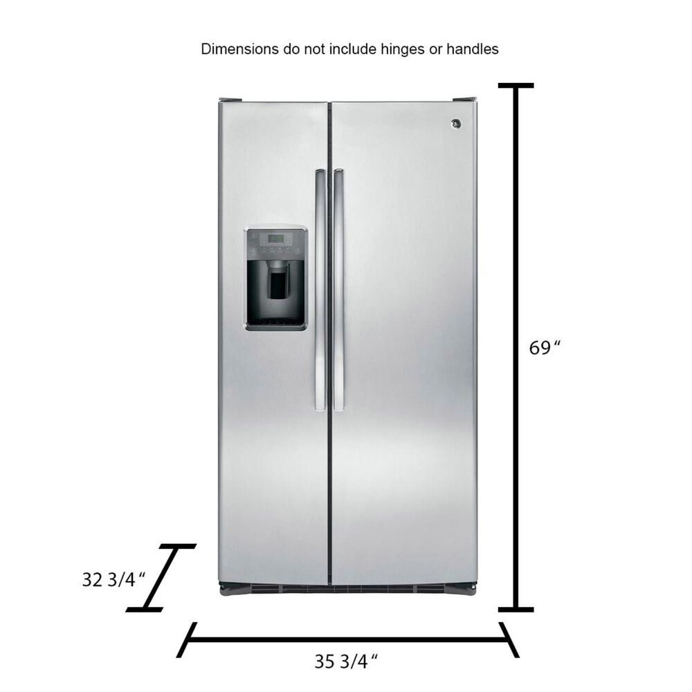 Ge Appliances 25 4 Cu Ft Side By Side Refrigerator Nebraska Furniture Mart