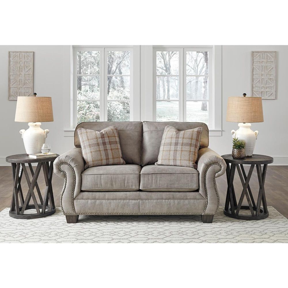 Ashley Olsberg Loveseat in Steel, , large