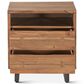 Home Trends & Design Aspen 2-Drawer Nightstand in Smoked Acacia and Antique Zinc, , large