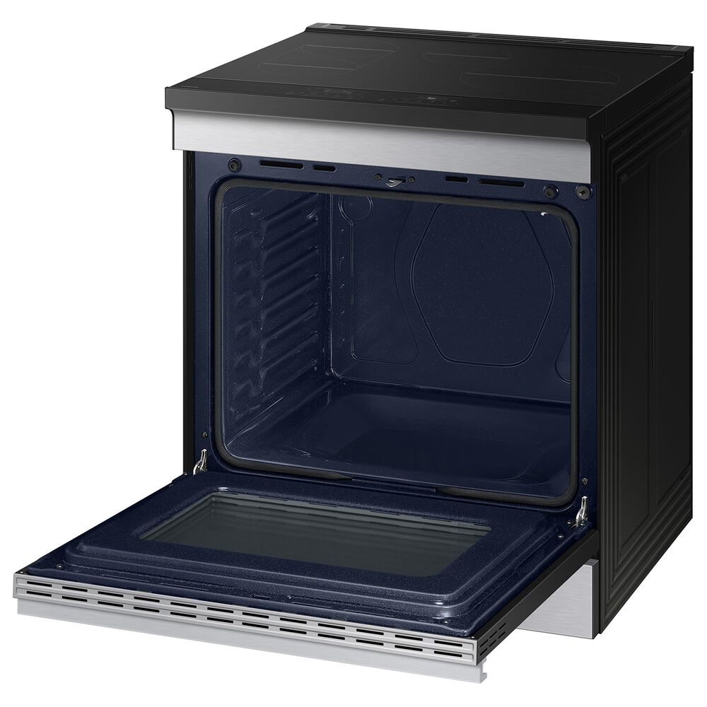 Samsung Bespoke 2-Piece Kitchen Package with 6.3 Cu. Ft. Slide-In Induction Range and 2.1 Cu. Ft. Fingerprint Resistant Over-the-Range Microwave in Stainless Steel, , large