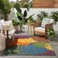 Nourison Aloha ALH05 6" x 9" Navy and Multicolor Indoor/Outdoor Area Rug, , large