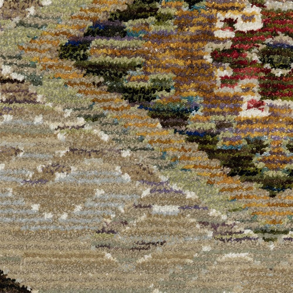 Oriental Weavers Andorra 6&#39;7&quot; x 9&#39;6&quot; Green and Multicolor Area Rug, , large