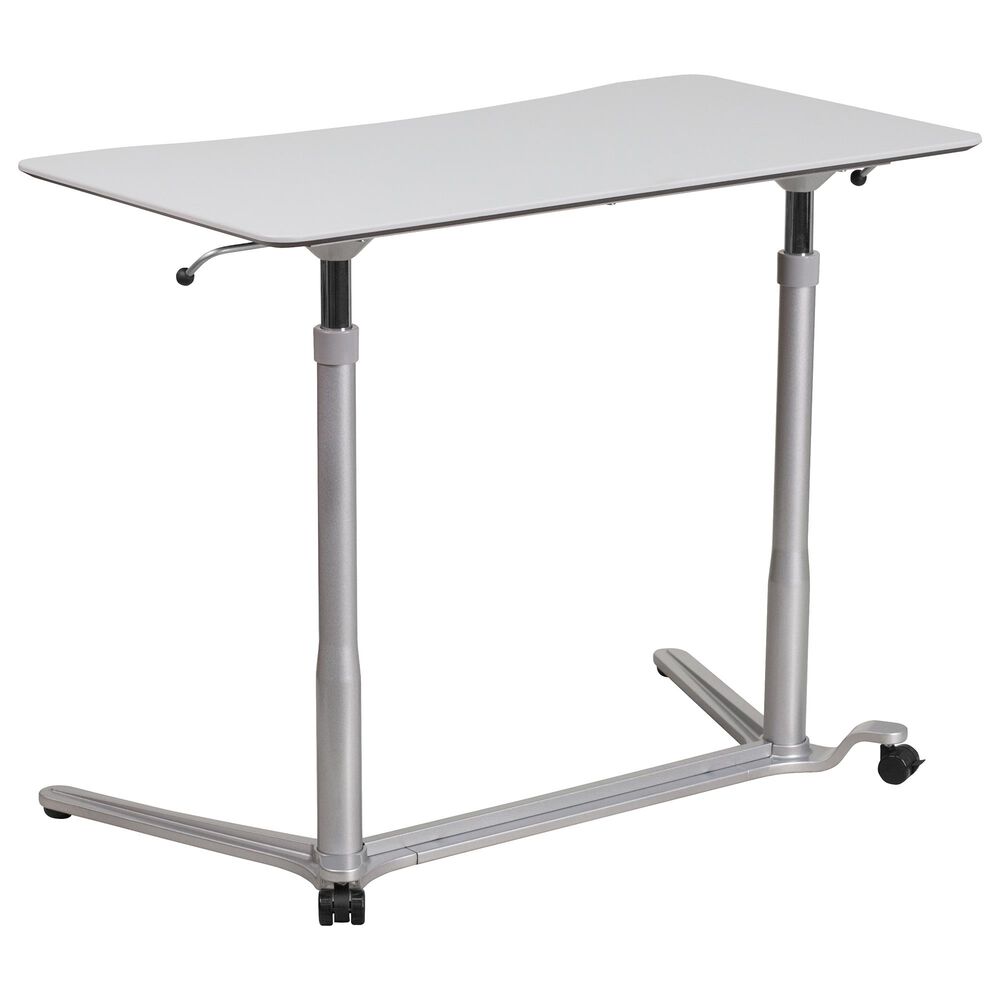 Flash Furniture Stand-Up Ergonomic Desk in Gray, , large