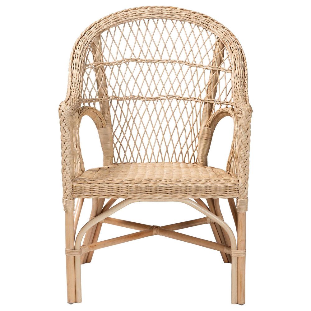 Baxton Studio Zaira Arm Chair in Natural, , large