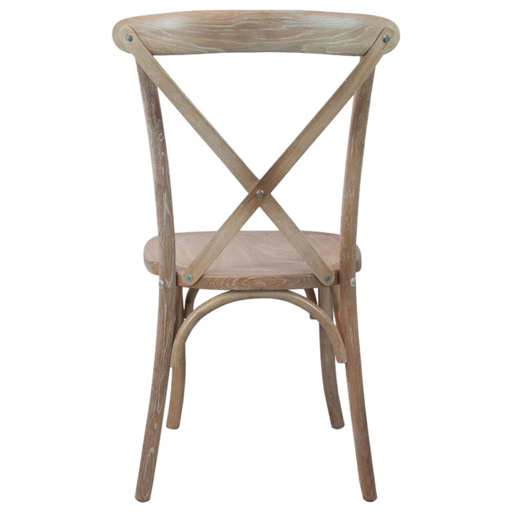 Flash Furniture Advantage XBack Dining Side Chair in Driftwood NFM