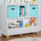 RiverRidge Home Catch-All 5-Cubby Toy Organizer with 2-Aqua Bin in White, , large