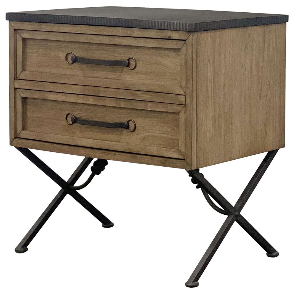 Sterling Timber Tarrington 2-Drawer Nightstand in Almond and Black, , large