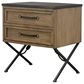 Sterling Timber Tarrington 2-Drawer Nightstand in Almond and Black, , large