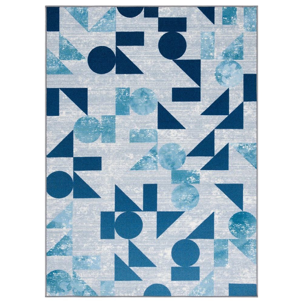 Safavieh Kids Playhouse KPH222F 3"3" x 5"3" Grey and Blue Rug, , large