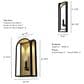 Hunter Dukestown 1-Light Wall Sconce in Natural Iron and Gold Leaf, , large