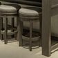 Belle Furnishings Lennox Hill Upholstered Swivel Console Stool in Bark, , large