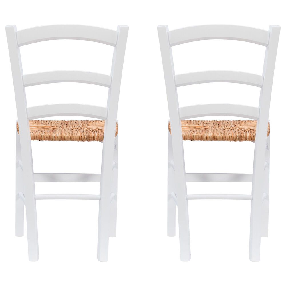 Linon Home Decor Carmelo Side Chair in White (Set of 2), , large