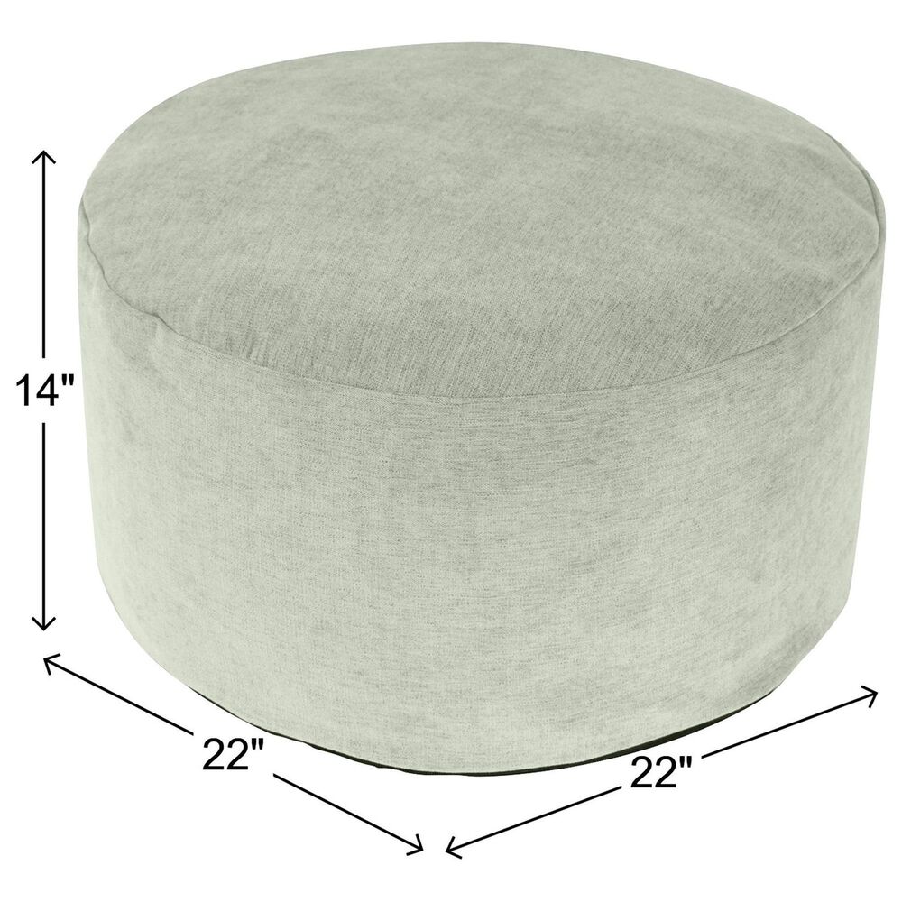 Howard Elliott Komodo Short Pouf in Sage Green, , large