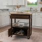 Linon Home Decor Lennix Kitchen Cart in Brown and Natural, , large
