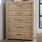 Riva Ridge Modern Loft 5-Drawer Chest in Khaki, , large