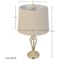 Timberlake 24" Modern Table Lamp with USB Charging Ports and LED Bulbs in Sand (Set of 2), , large