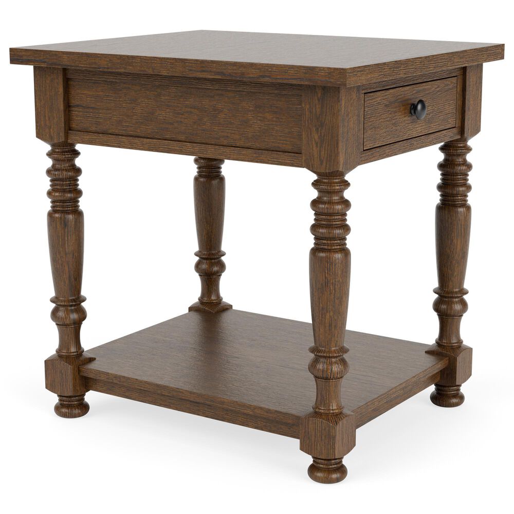 Riverside Furniture Eastlake End Table in Whiskey Oak, , large